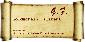 Goldschein Filibert névjegykártya